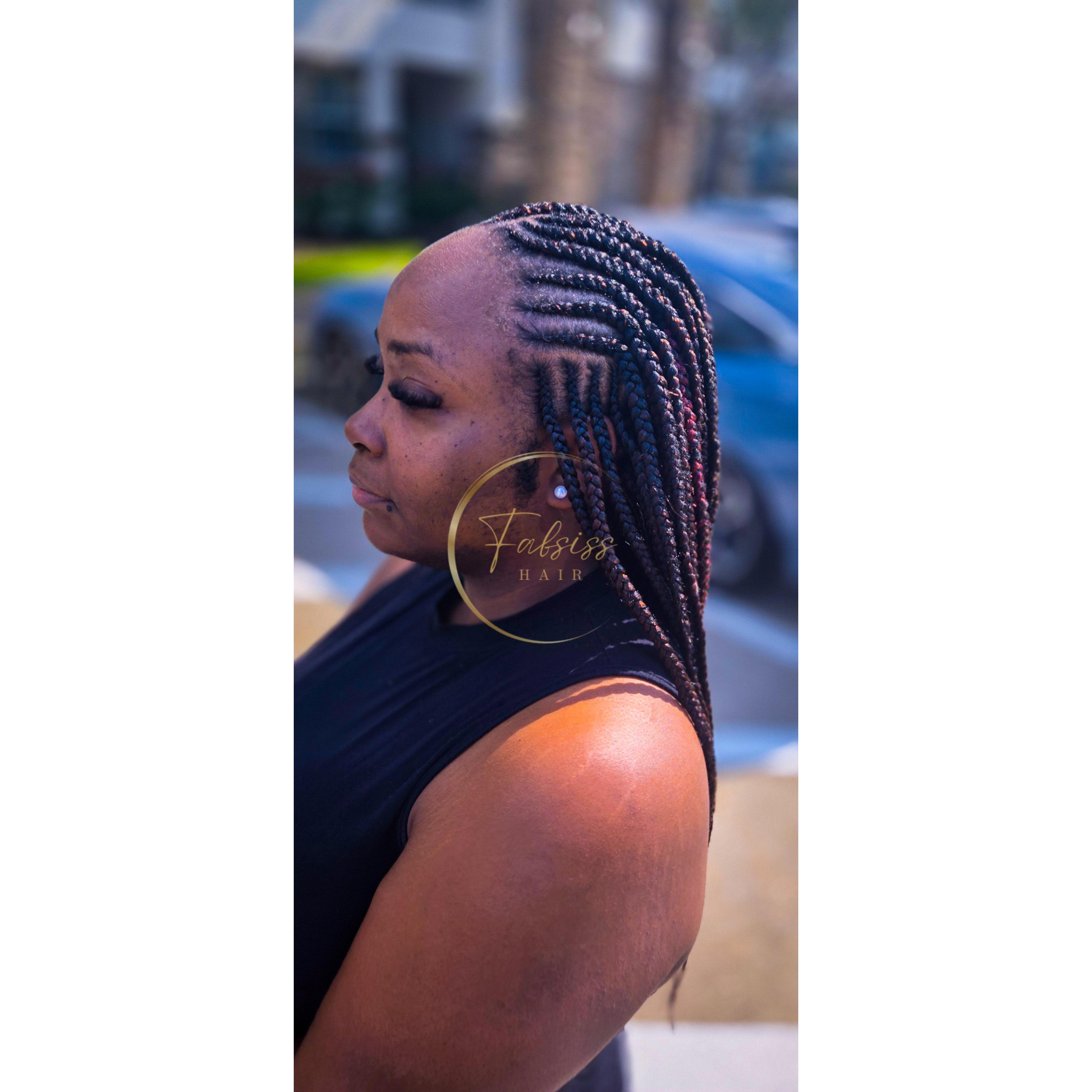 Cornrows with Box Braids