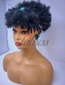 Deluxe Black/Green 2in1 WrapWig| FS 375