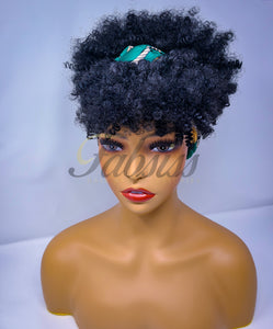 Deluxe Black/Green 2in1 WrapWig| FS 375