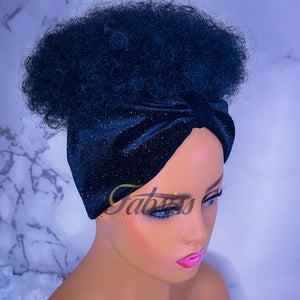 Premium Black Galaxy Velvet 2in1 Wrap Wig | FS350