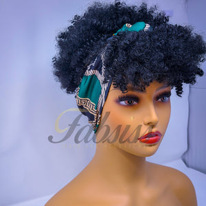 Deluxe Black/Green 2in1 WrapWig| FS 375