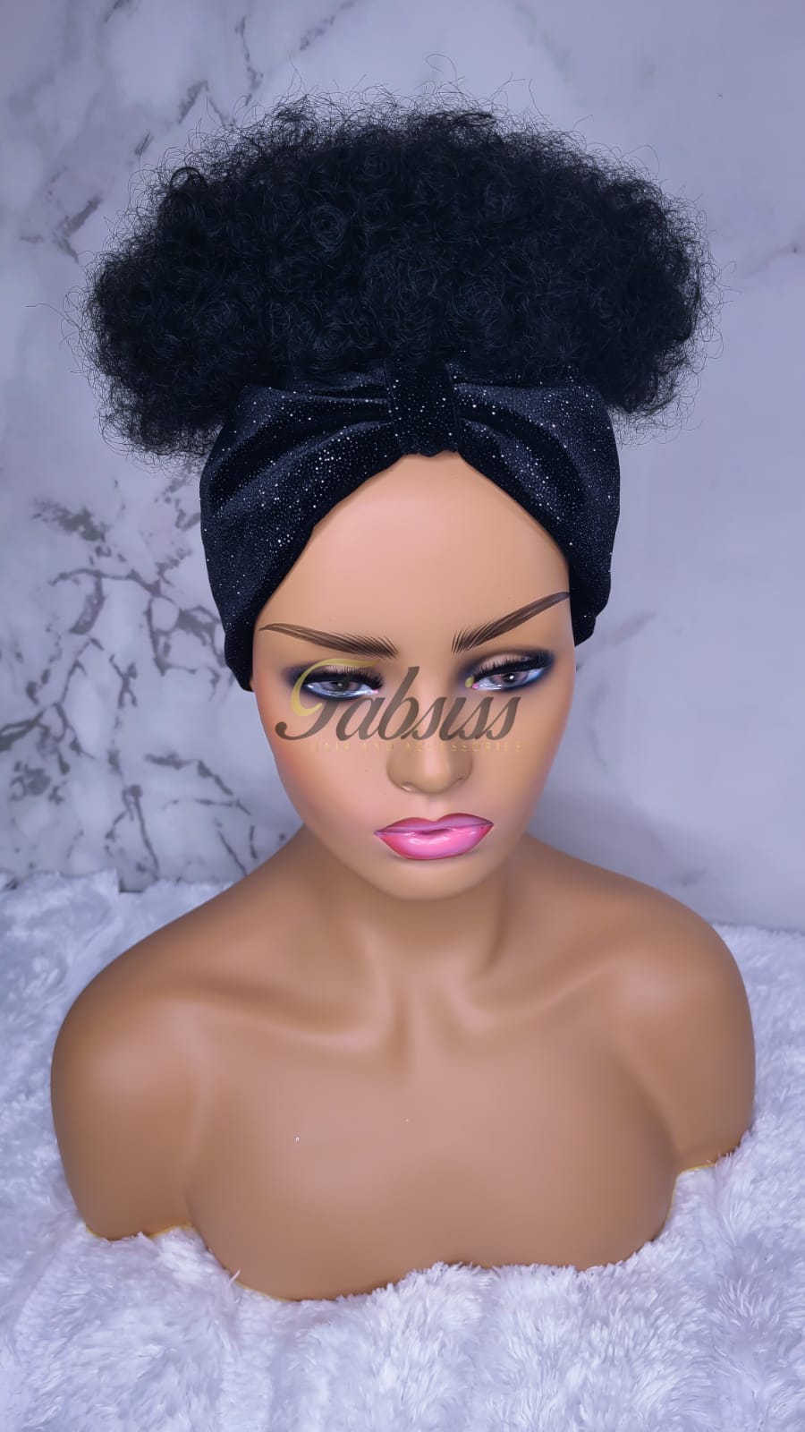 Premium Black Galaxy Velvet 2in1 Wrap Wig | FS350