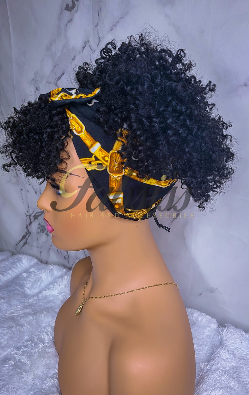 2 in 1 wrapwig fusion | head wrap wig | Afro wig | kinky wig | Wigwrap |  wrapwig