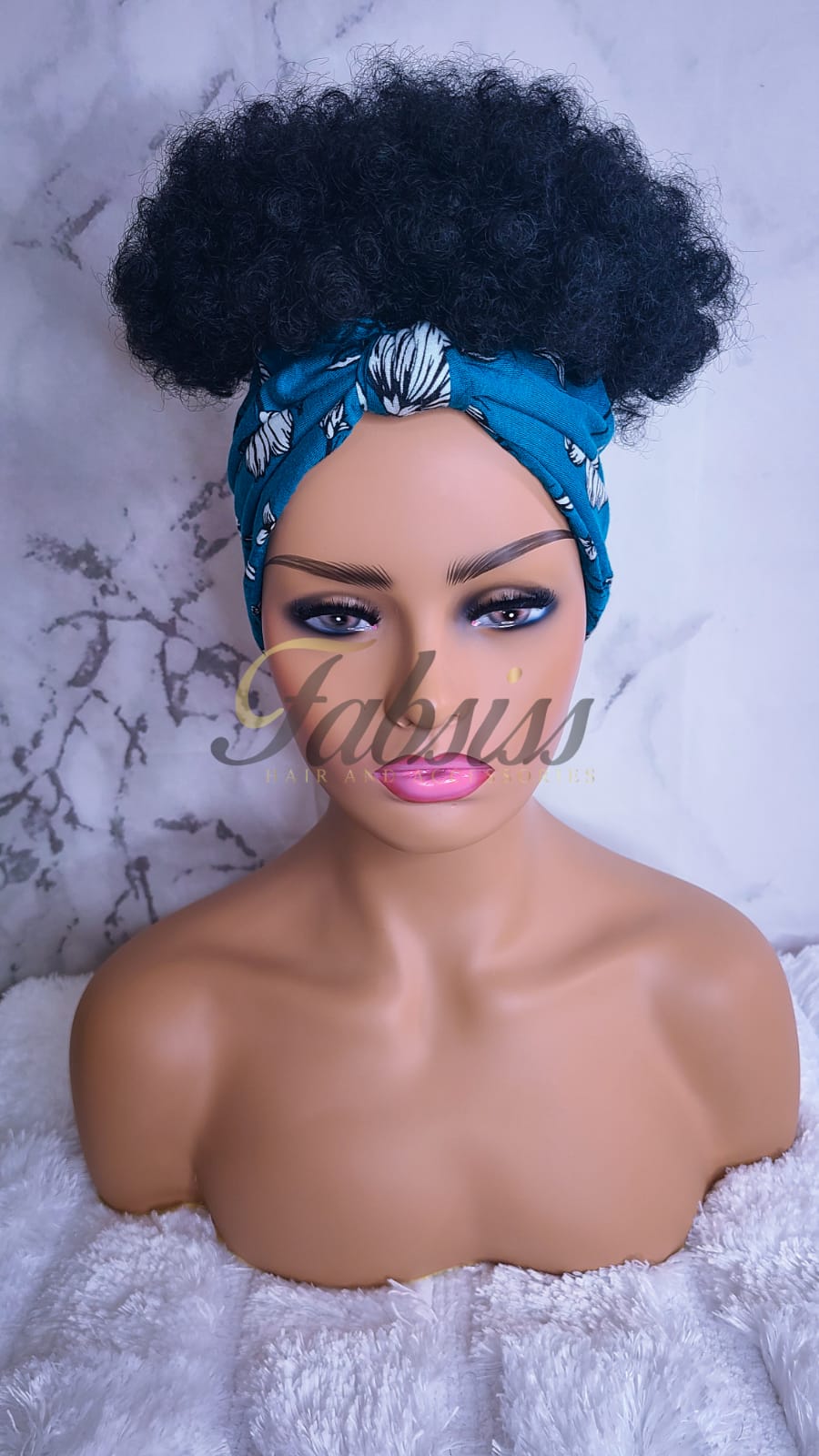 Regular 2in1 Floral Green Wrap Wig | FS150