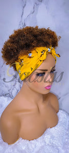 Premium Yellow 2in1 Wrap Wig| FS250